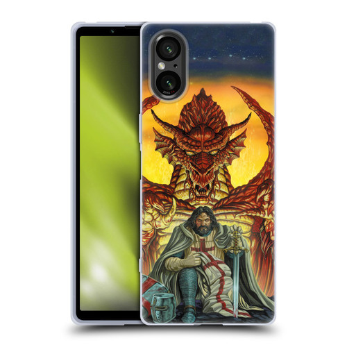 Ed Beard Jr Dragon Friendship Knight Templar Soft Gel Case for Sony Xperia 5 V 5G