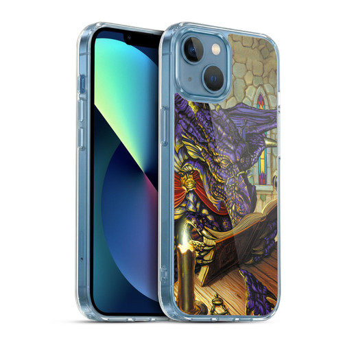 Ed Beard Jr Dragons A Good Book Soft Gel Case for Apple iPhone 13 Mini & MagSafe
