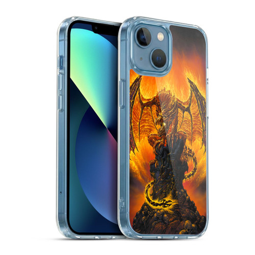 Ed Beard Jr Dragons Harbinger Of Fire Soft Gel Case for Apple iPhone 13 Mini & MagSafe
