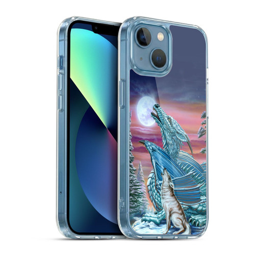 Ed Beard Jr Dragons Moon Song Wolf Moon Soft Gel Case for Apple iPhone 13 Mini & MagSafe