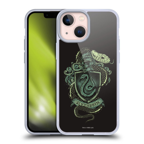 Harry Potter Deathly Hallows XIV Slytherin Soft Gel Case for Apple iPhone 13 Mini