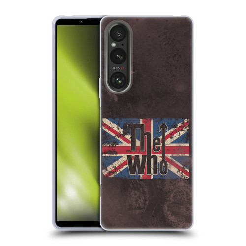 The Who Band Art Union Jack Distressed Look Soft Gel Case for Sony Xperia 1 V 5G