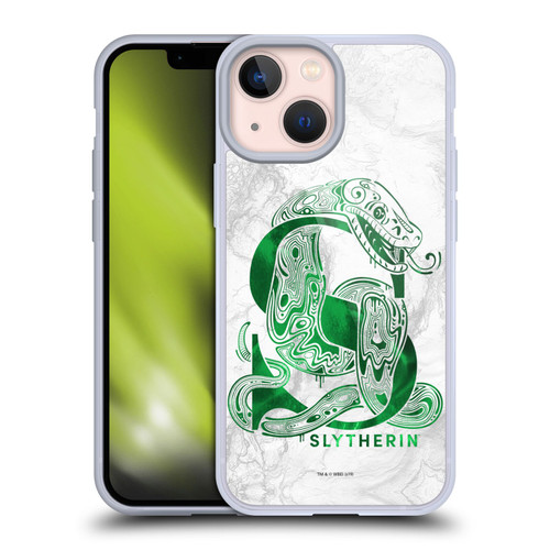 Harry Potter Deathly Hallows IX Slytherin Aguamenti Soft Gel Case for Apple iPhone 13 Mini