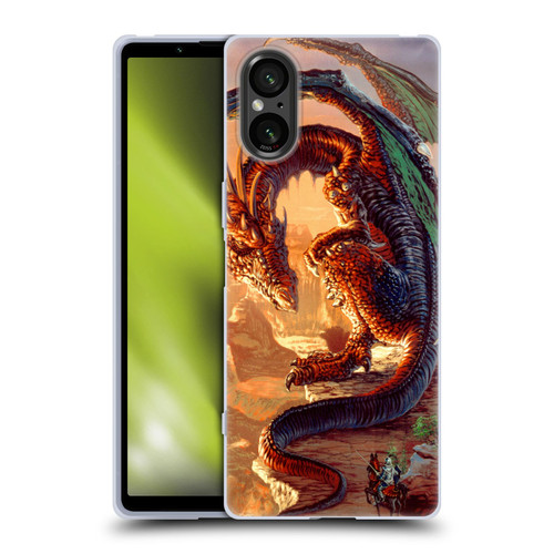 Ed Beard Jr Dragons Bravery Misplaced Soft Gel Case for Sony Xperia 5 V 5G