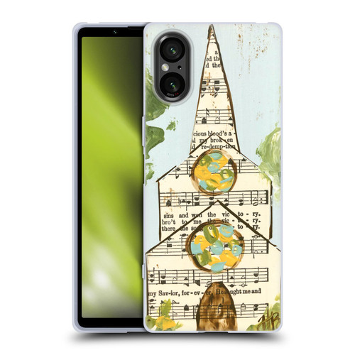 Haley Bush Church Painting Hymnal Page Soft Gel Case for Sony Xperia 5 V 5G
