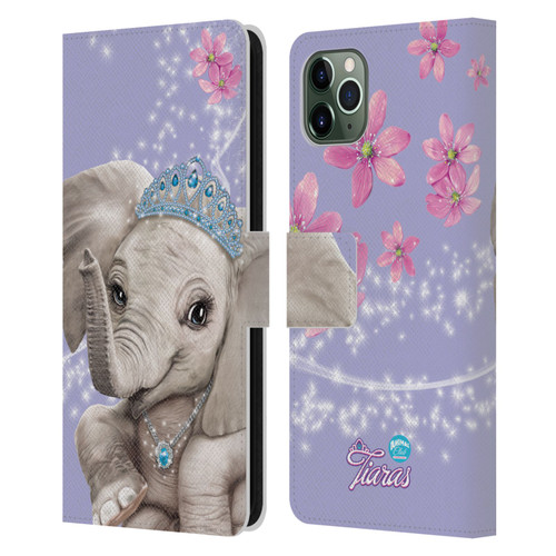 Animal Club International Royal Faces Elephant Leather Book Wallet Case Cover For Apple iPhone 11 Pro Max