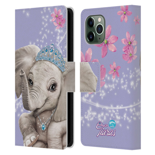 Animal Club International Royal Faces Elephant Leather Book Wallet Case Cover For Apple iPhone 11 Pro