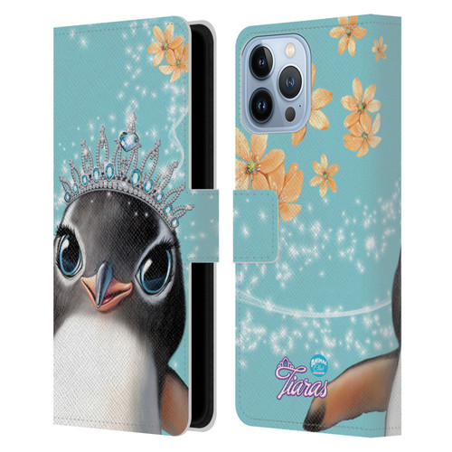 Animal Club International Royal Faces Penguin Leather Book Wallet Case Cover For Apple iPhone 13 Pro Max