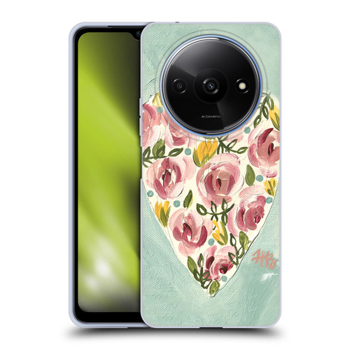 Haley Bush Floral Painting Valentine Heart Soft Gel Case for Xiaomi Redmi A3