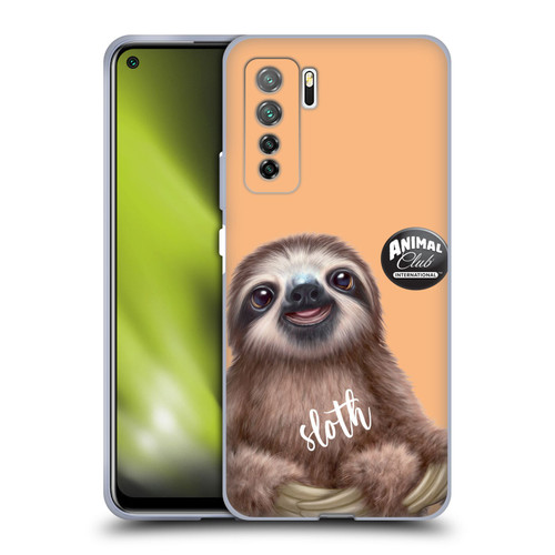 Animal Club International Faces Sloth Soft Gel Case for Huawei Nova 7 SE/P40 Lite 5G