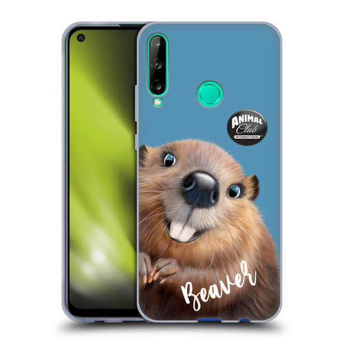 Animal Club International Faces Beaver Soft Gel Case for Huawei P40 lite E