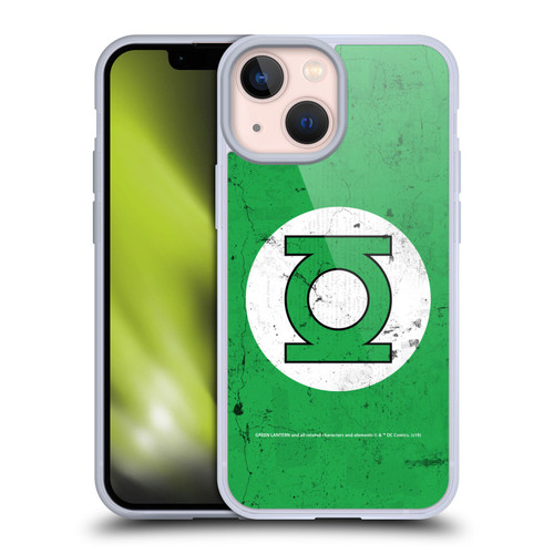 Green Lantern DC Comics Logos Classic Distressed Look Soft Gel Case for Apple iPhone 13 Mini