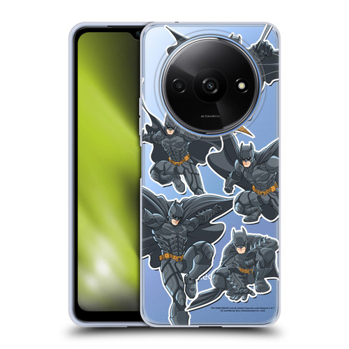 The Dark Knight Character Art Batman Sticker Collage Soft Gel Case for Xiaomi Redmi A3