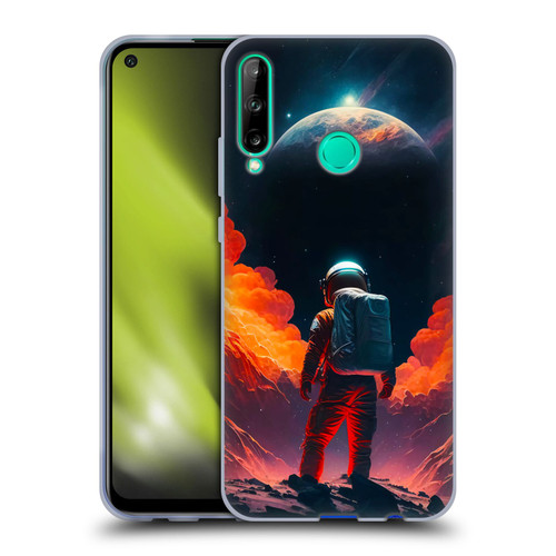 Haroulita Astronaut Galaxy Space Soft Gel Case for Huawei P40 lite E