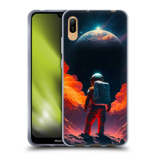 Haroulita Astronaut Galaxy Space Soft Gel Case for Huawei Y6 Pro (2019)