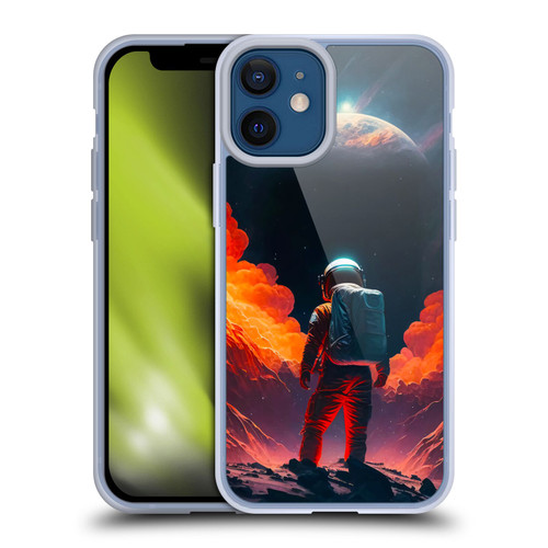 Haroulita Astronaut Galaxy Space Soft Gel Case for Apple iPhone 12 Mini