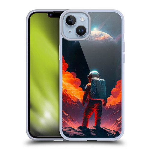 Haroulita Astronaut Galaxy Space Soft Gel Case for Apple iPhone 14 Plus