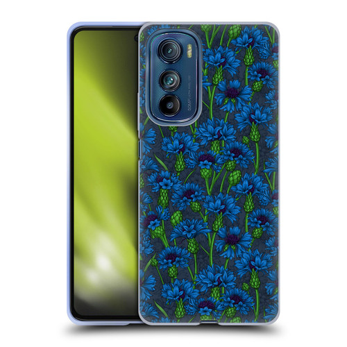 Katerina Kirilova Art Blue Cornflowers Soft Gel Case for Motorola Edge 30