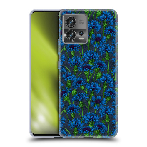 Katerina Kirilova Art Blue Cornflowers Soft Gel Case for Motorola Moto Edge 30 Fusion