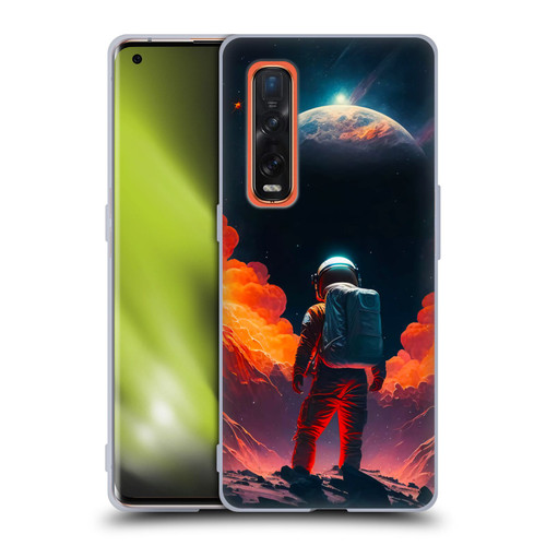 Haroulita Astronaut Galaxy Space Soft Gel Case for OPPO Find X2 Pro 5G