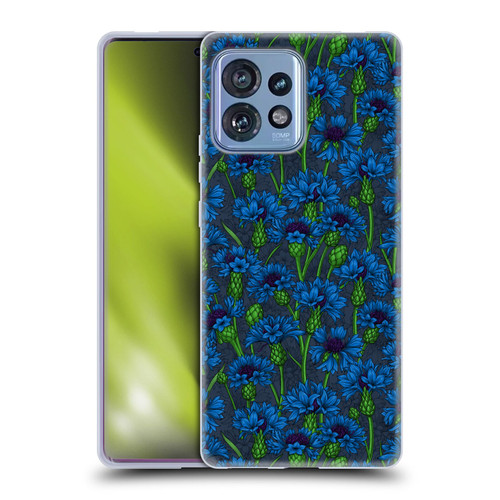 Katerina Kirilova Art Blue Cornflowers Soft Gel Case for Motorola Moto Edge 40 Pro