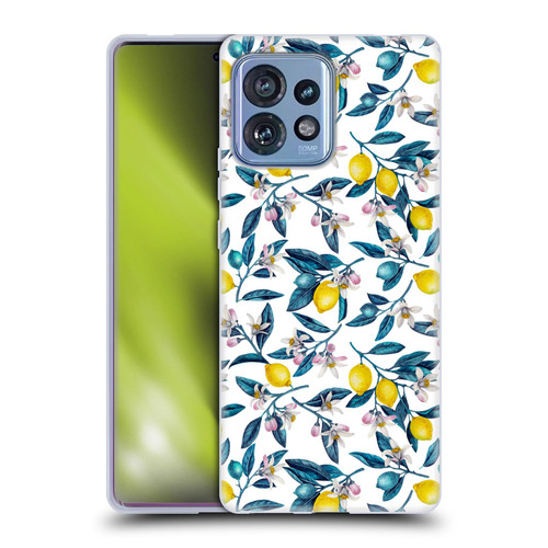Katerina Kirilova Art Lemons And Blooms Soft Gel Case for Motorola Moto Edge 40 Pro