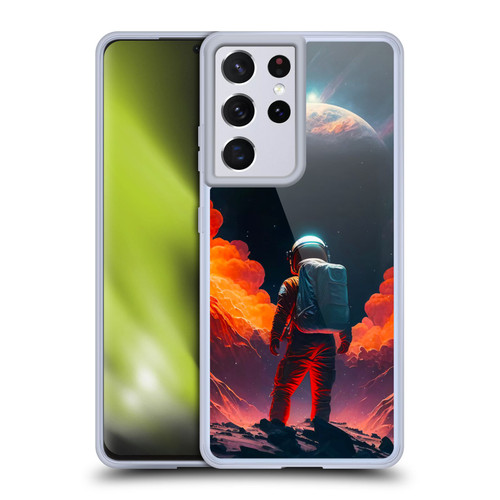 Haroulita Astronaut Galaxy Space Soft Gel Case for Samsung Galaxy S21 Ultra 5G