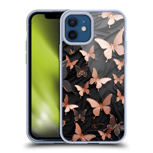 Haroulita Fancy Pattern Butterfly Soft Gel Case for Apple iPhone 12 / iPhone 12 Pro