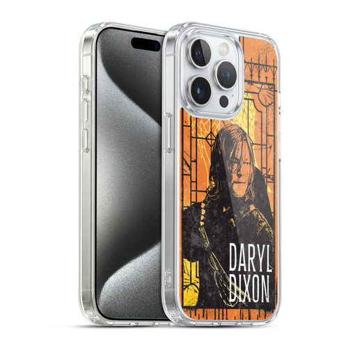 The Walking Dead: Daryl Dixon Graphics Character Art Soft Gel Case for Apple iPhone 15 Pro & MagSafe