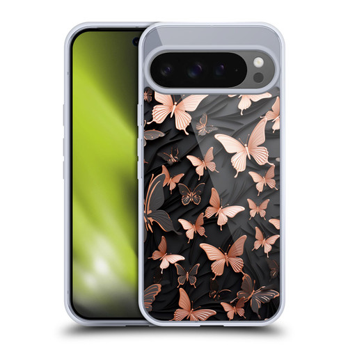 Haroulita Fancy Pattern Butterfly Soft Gel Case for Google Pixel 9 Pro XL