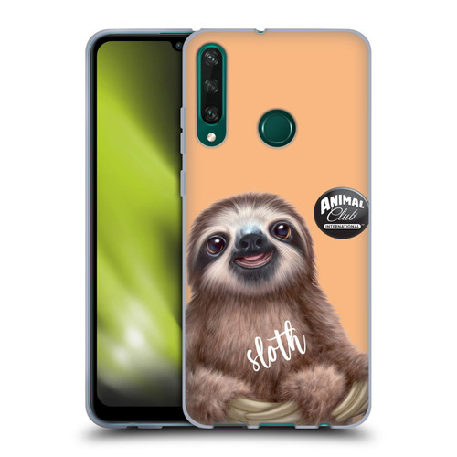 Animal Club International Faces Sloth Soft Gel Case for Huawei Y6p