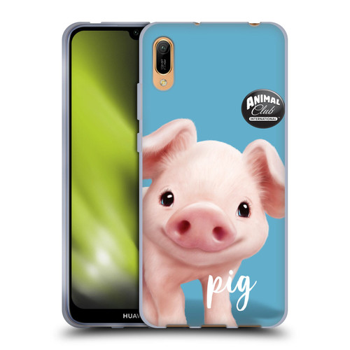 Animal Club International Faces Pig Soft Gel Case for Huawei Y6 Pro (2019)