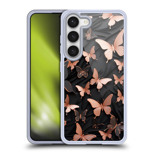 Haroulita Fancy Pattern Butterfly Soft Gel Case for Samsung Galaxy S23 5G