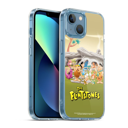 The Flintstones Characters Stone House Soft Gel Case for Apple iPhone 13 Mini & MagSafe