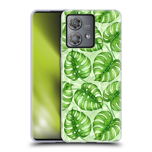 Katerina Kirilova Fruits & Foliage Patterns Monstera Soft Gel Case for Motorola Edge 40 Neo 5G