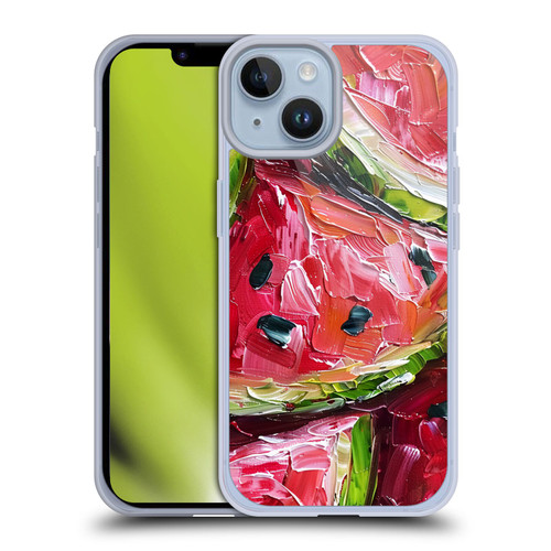 Haroulita Fruit Pattern Watermelon Soft Gel Case for Apple iPhone 14