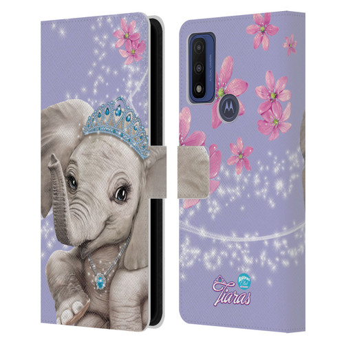 Animal Club International Royal Faces Elephant Leather Book Wallet Case Cover For Motorola G Pure