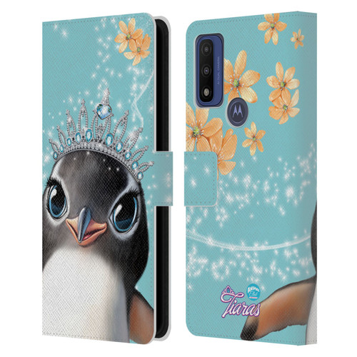 Animal Club International Royal Faces Penguin Leather Book Wallet Case Cover For Motorola G Pure