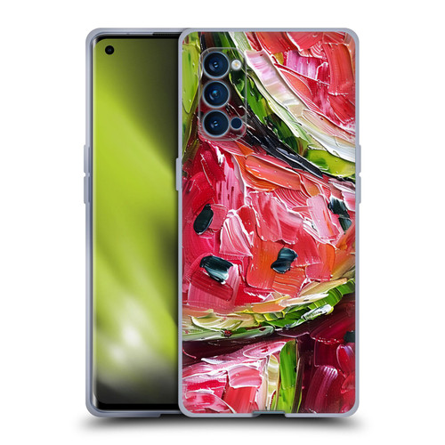Haroulita Fruit Pattern Watermelon Soft Gel Case for OPPO Reno 4 Pro 5G