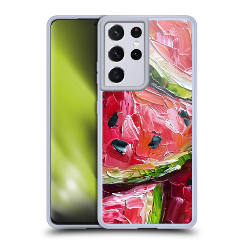 Haroulita Fruit Pattern Watermelon Soft Gel Case for Samsung Galaxy S21 Ultra 5G