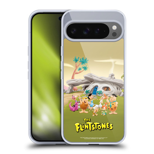 The Flintstones Characters Stone House Soft Gel Case for Google Pixel 9 Pro XL