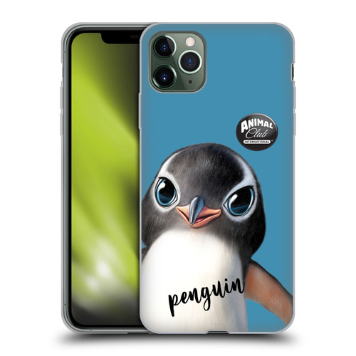 Animal Club International Faces Penguin Soft Gel Case for Apple iPhone 11 Pro Max & MagSafe