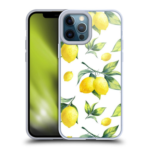 Haroulita Fruits White Lemons Soft Gel Case for Apple iPhone 12 Pro Max