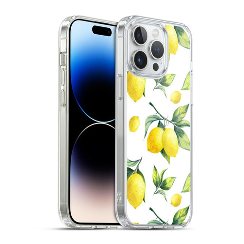 Haroulita Fruits White Lemons Soft Gel Case for Apple iPhone 14 Pro Max & MagSafe