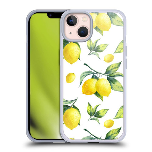 Haroulita Fruits White Lemons Soft Gel Case for Apple iPhone 13