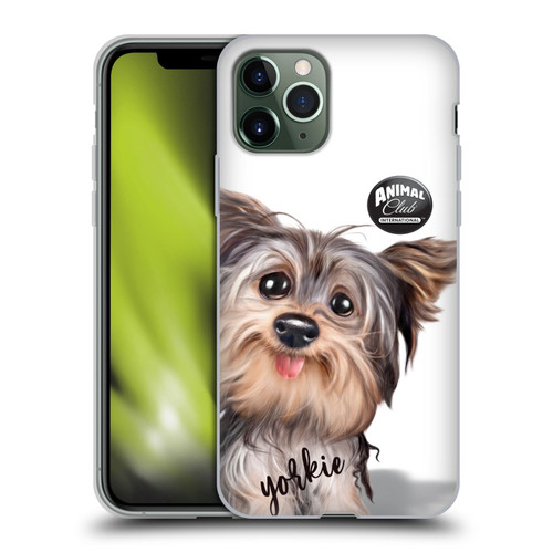 Animal Club International Faces Yorkie Soft Gel Case for Apple iPhone 11 Pro