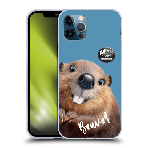 Animal Club International Faces Beaver Soft Gel Case for Apple iPhone 12 / iPhone 12 Pro & MagSafe