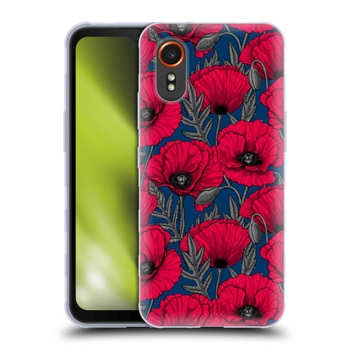Katerina Kirilova Floral Patterns Night Poppy Garden Soft Gel Case for Samsung Galaxy Xcover7 5G