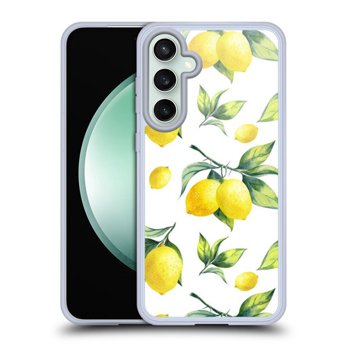 Haroulita Fruits White Lemons Soft Gel Case for Samsung Galaxy S23 FE 5G