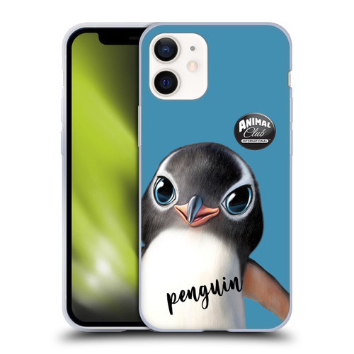 Animal Club International Faces Penguin Soft Gel Case for Apple iPhone 12 Mini & MagSafe